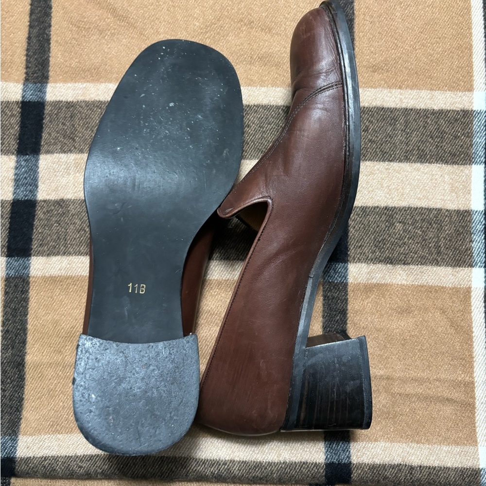 Coach Brown Leather Mules
